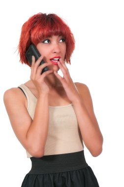 Telefondaki kadın.