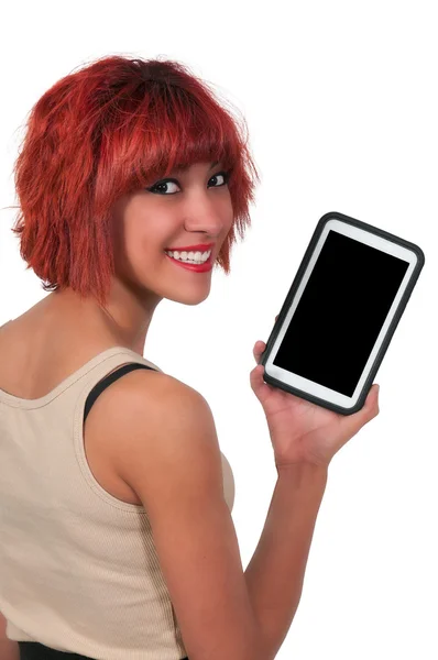 Mujer usando tableta — Foto de Stock