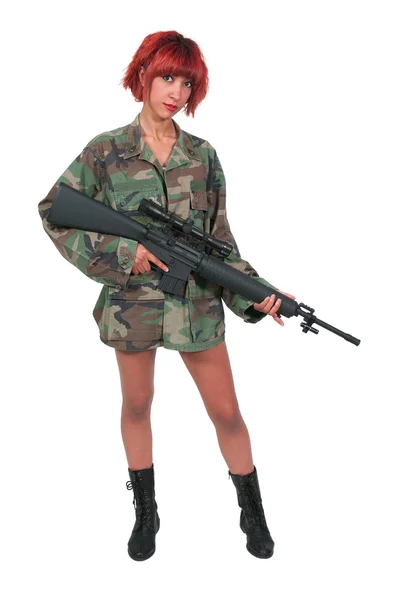 Woman Soldier — Stock Photo, Image