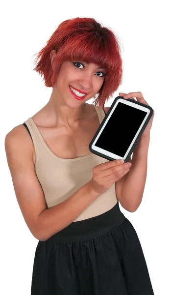 Mujer usando tableta — Foto de Stock