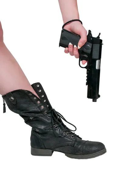 Shooting Yourself in the Foot — Stock Photo, Image