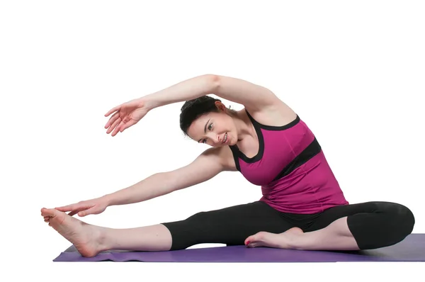 Frau macht Yoga — Stockfoto