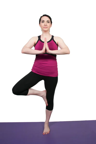 Donna che fa yoga — Foto Stock