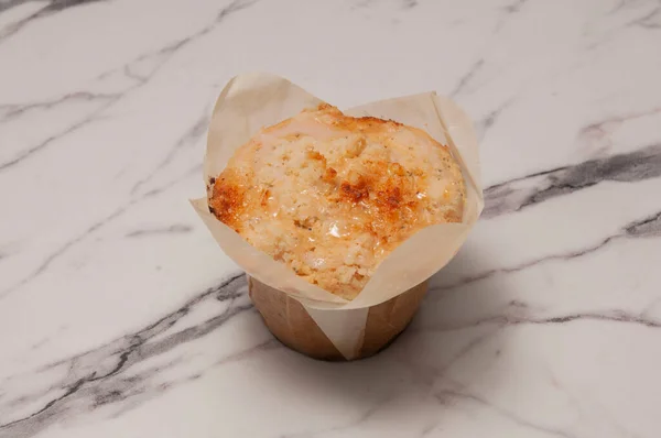 Deliciosa Sobremesa Conhecida Como Muffin Semente Papoula Limão — Fotografia de Stock