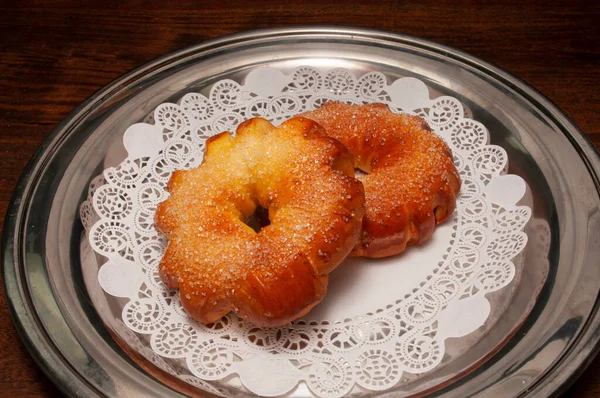 Deliciosa Iguaria Confeitaria Conhecida Como Donut Açucarado — Fotografia de Stock