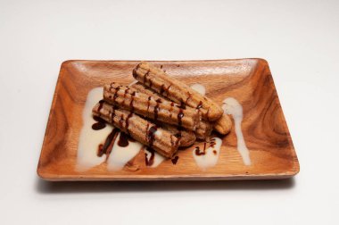 Churros olarak bilinen lezzetli Meksika yemeği.