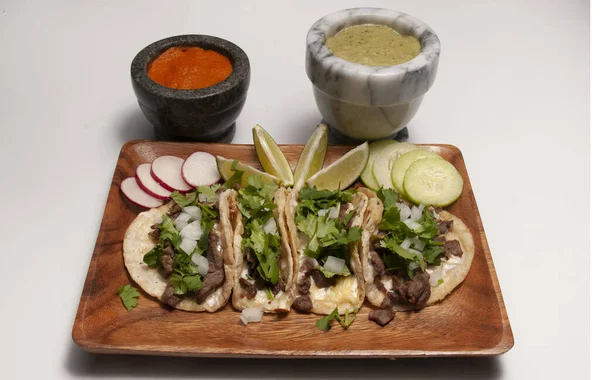 Cuisine Mexicaine Tex Mex Authentique Connue Sous Nom Taco — Photo