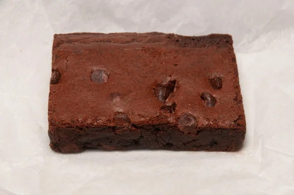 Köstliches Backprodukt Das Als Schokoladenbrownie Bekannt Ist — Stockfoto