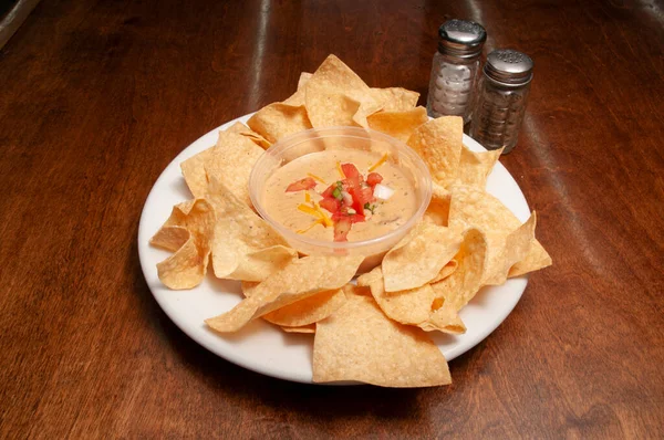 Authentic tex mex mexican cuisine dood dish best known as queso and chips