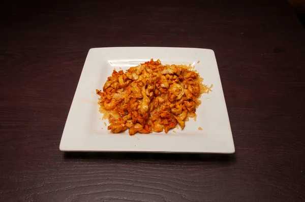 Comida Mexicana Autêntica Conhecida Como Arroz Con Pollo — Fotografia de Stock