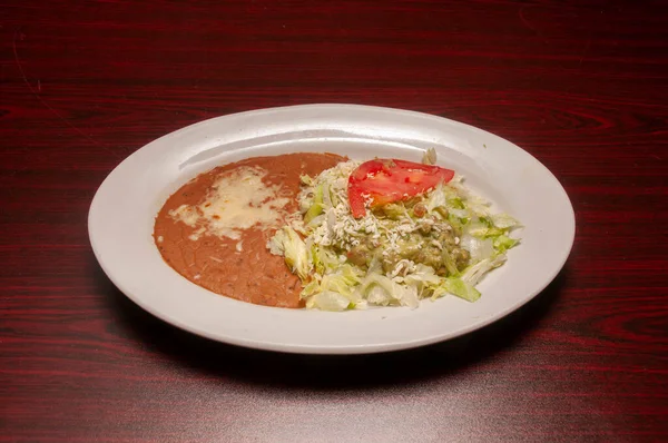 Delicious Authentic Mexican Cuisine Known Refried Beans Salad — Foto de Stock