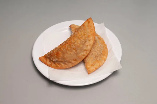 Traditional Spanish Mexican Food Cheese Potato Empanada Meat Pie — Stock Photo, Image