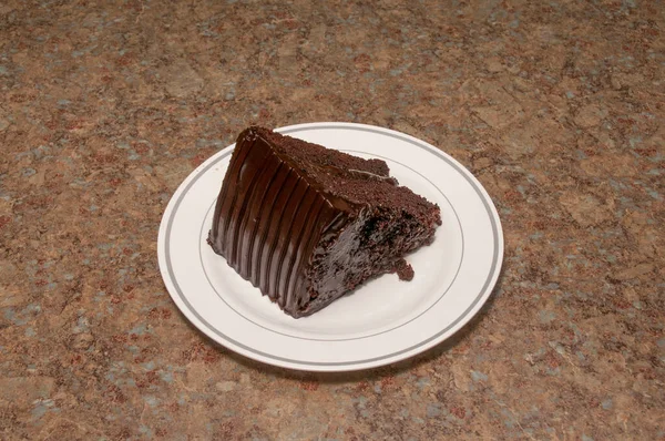 Piece Decadently Delicious Traditional Chocolate Cake — Photo