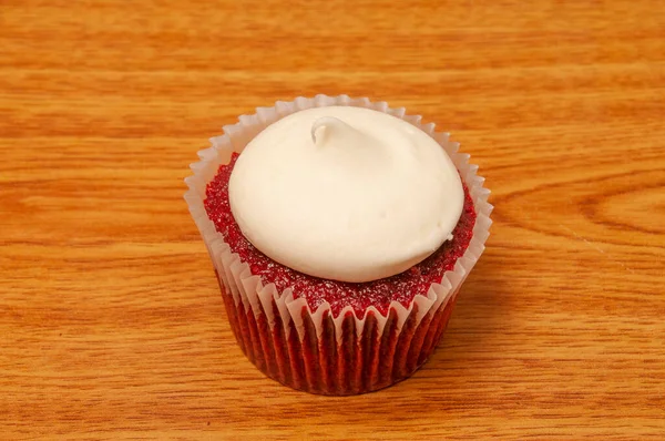 Delicious Authentic Piece Red Velvet Cupcake — Zdjęcie stockowe