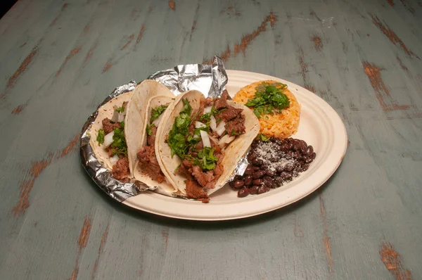Mexican Dish Known Best Carne Asada Tacos — Foto de Stock