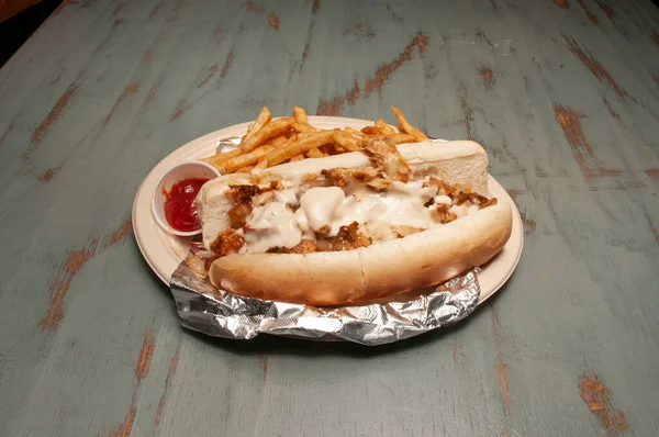 Delicious American Cuisine Known Chicken Philly — 图库照片
