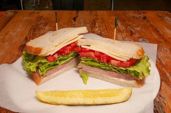 Delicious Dish Known Ham Cheese Sandwich — 图库照片