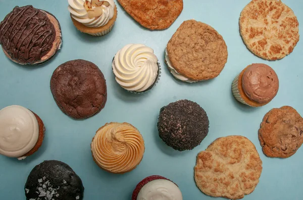 Authentische Traditionelle Süßspeisen Wie Cookies Und Cupcakes — Stockfoto