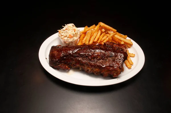 Heerlijke Amerikaanse Keuken Bekend Als Barbecue Ribbetjes — Stockfoto