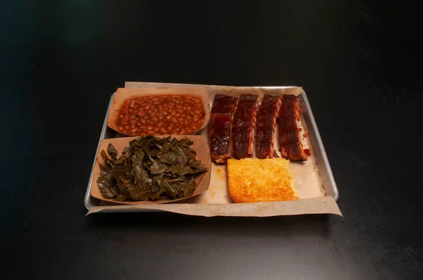 Deliciosa Cozinha Americana Conhecida Como Costeletas Churrasco — Fotografia de Stock