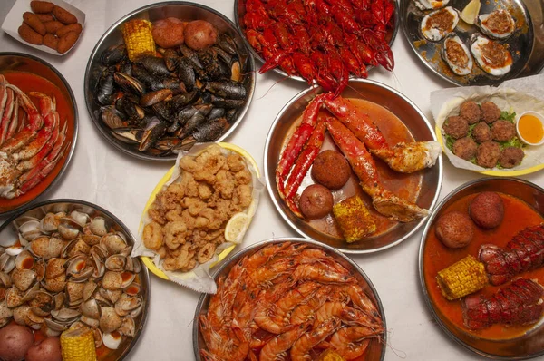 Assortment of delicious ocean delicacies known as seafood