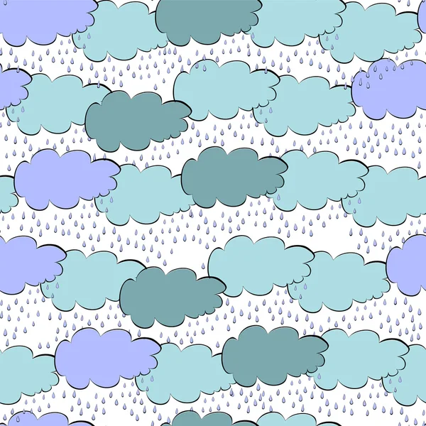 Fondo de pantalla sin costuras con nubes — Vector de stock