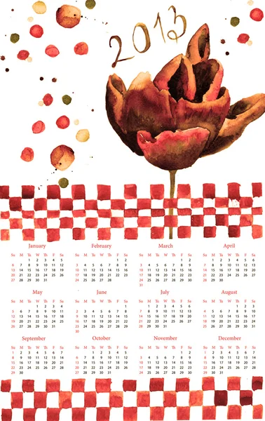 Plantilla para el calendario de 2013 —  Fotos de Stock