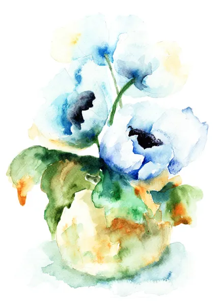 Mazzo di fiori blu — Foto Stock