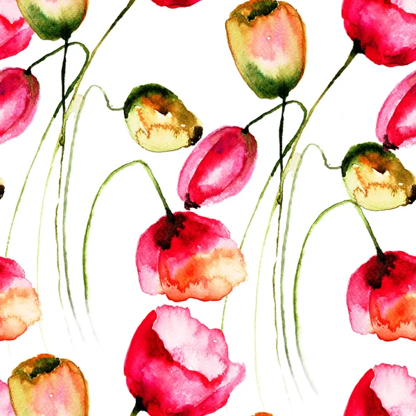 Carta da parati senza soluzione di continuità Tulipani fiori — Foto Stock