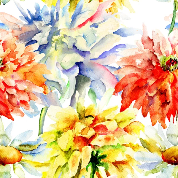 Aquarell-Illustration mit schönen Blumen — Stockfoto