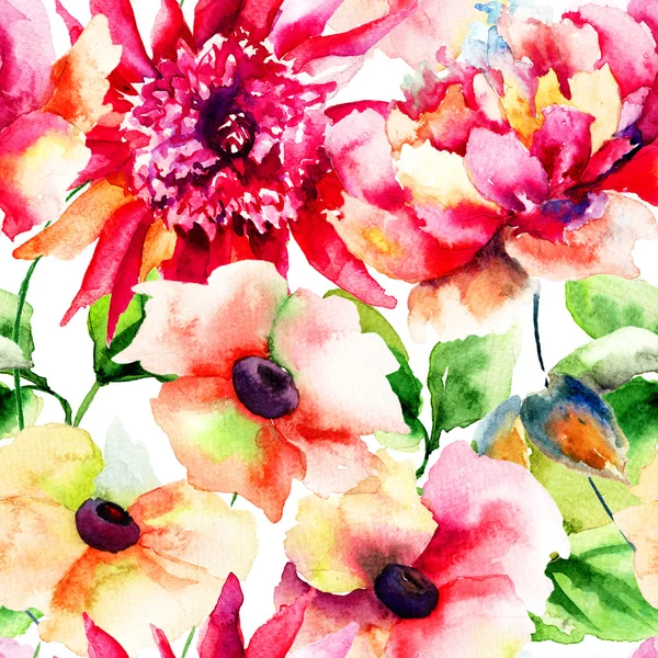 Güzel pembe çiçek ile sorunsuz duvar kağıtları — Stok fotoğraf