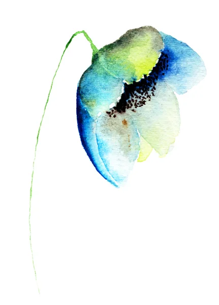 Dekorative blaue Blume — Stockfoto