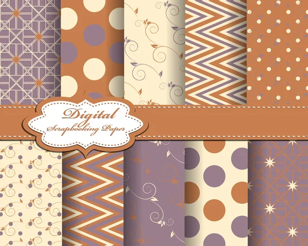 Conjunto de papel abstrato vetorial para scrapbook — Vetor de Stock