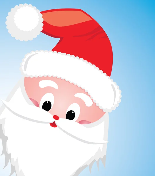 Vector cute Santa Claus on blue background — Stock Vector