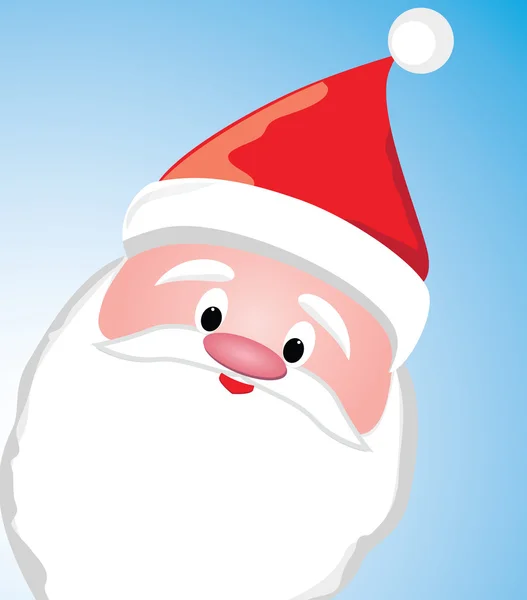 Vektor niedlich Weihnachtsmann auf blauem Hintergrund — Stockvektor