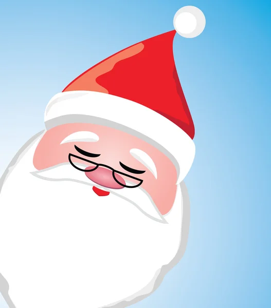 Sevimli Noel Baba mavi zemin üzerine vektör — Stok Vektör