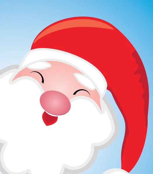 Vector cute Santa Claus on blue background — Stock Vector