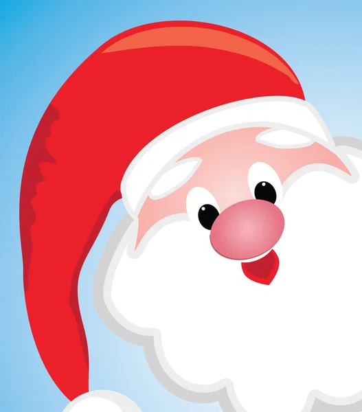 Vector cute Santa Claus on blue background — Stock Vector