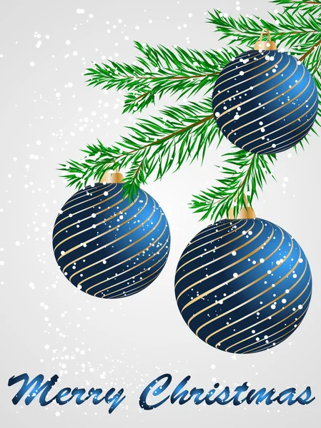 Vector bola de Natal cartão decorativo —  Vetores de Stock
