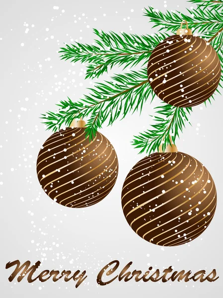 Vector Christmas ball decorative card