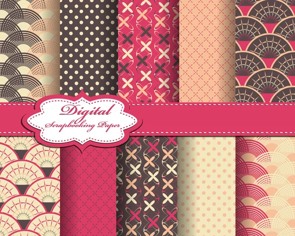 Jeu de papier vectoriel pour scrapbook — Image vectorielle