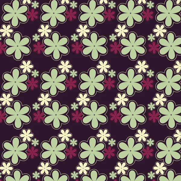 ベクターの花のパターンの背景 — ストックベクタ