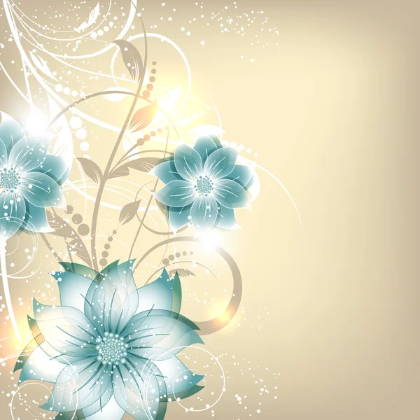 花の抽象的なベクトルの背景 — ストックベクタ