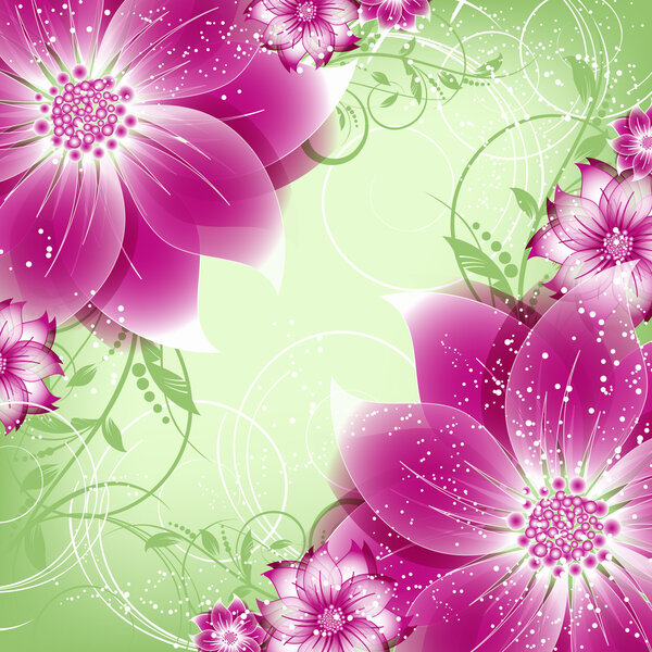 Abstract vector flower background