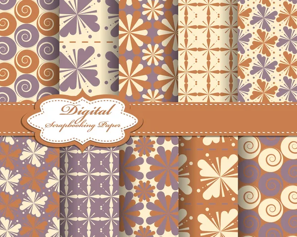 Jeu de papier vectoriel pour scrapbook — Image vectorielle