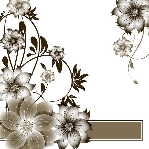 Abstract vector bloem achtergrond — Stockvector