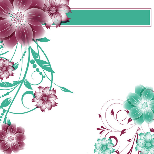 Abstract vector flower background