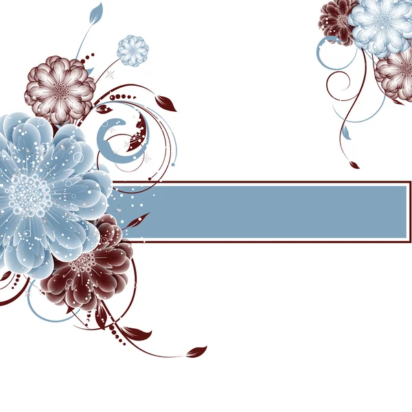 花の抽象的なベクトルの背景 — ストックベクタ