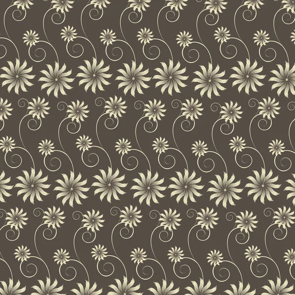 抽象的な花ベクター パターン背景 — ストックベクタ