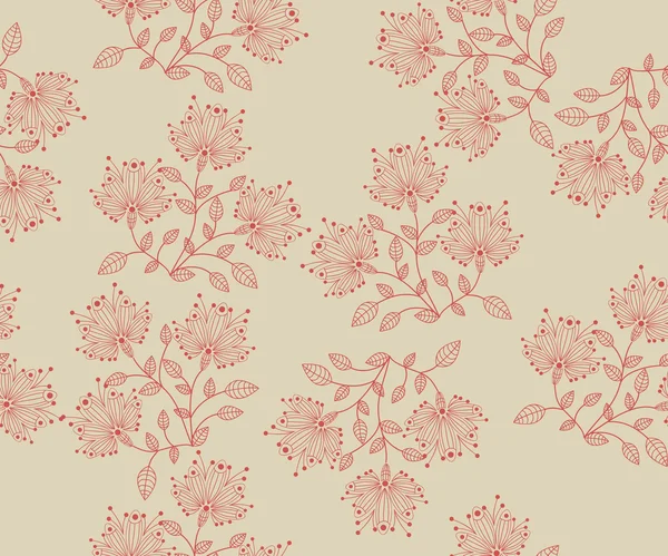 Vector sin costuras flor patrón abstracción fondo — Vector de stock